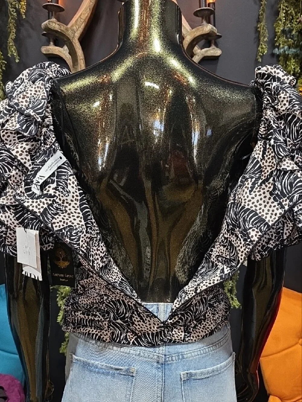 Zara top black